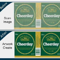 Services de conversion de designs numériques vectoriels de haute qualité et évolutifs, brochures en carton ondulé, impression sérigraphique