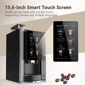 Distributeur automatique de café fraîchement moulu intelligent commercial entièrement automatique avec écran tactile de 15,6 pouces, avec 1 brasseur et 2 mélangeurs - Product Image 4