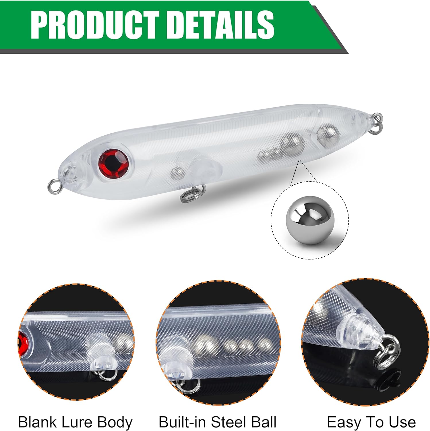blank metal fishing lure 170Pcs Unpainted Fishing Lures Blank Topwater Pencil Swimbait with Swivels  Treble Hooks DIY Bass Trout Lure Making Supplies| Alibaba.com