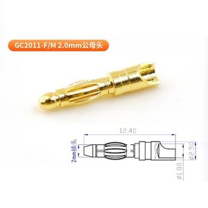 Conjunto de Conectores Banana Amass GC2011-F/GC2011-M de Latón Chapado en Oro de 2.0mm, 15A Corriente Continua, 7m, Precisión de Recubrimiento para Motor ESC - Product Image 4