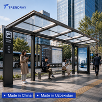 Plaque en polycarbonate solide résistante aux chocs, autonettoyante et résistante aux intempéries pour arrêt de bus extérieur