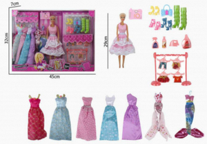 ตุ๊กตาแฟชั่นขนาด 1:6 ของเล่นพลาสติกสำหรับเด็กผู้หญิงอายุ 5 ถึง 7 ปี พร้อมชุดเสื้อผ้าและอุปกรณ์เสริม - Product Image 3