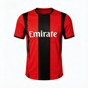 เสื้อฟุตบอลทีมเยือนหมายเลข 26 27 <span class=keywords><strong>AC</strong></span> Home แห้งเร็ว ผลิตจากโพลีเอสเตอร์ 100% ประเทศไทย Maglie Da Calcio พร้อมบริการ OEM สำหรับแฟนคลับสโมสรมิลาน - Product Image 1