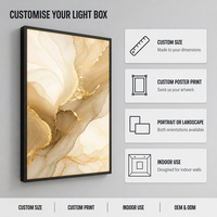 Boîte à lumière LED ultra-fine avec cadre en aluminium, cadre d'affichage lumineux pour magasin de détail, hall d'hôtel et mur de restaurant