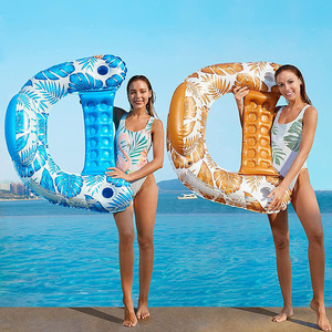 U Shaped Inflatable Pool Float Lounge Chair 100x80cm PVC Floating Bed For Adults And Kids Swimming Pool Use - Product Image 1
