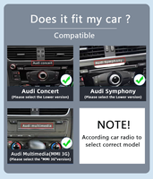 Radio para Auto con Sistema Linux de 10.25"/12.3" para Audi A4 S4 A5 S5 B8 (2009-2016), Unidad Principal Multimedia Inalámbrica con Android Auto y CarPlay