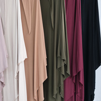 Foulard de Prière Sharut en Gros Turc à Attacher par l'Arrière, Hijab Musulman pour Femmes, Niqab Jilbab Khimar Long en Jersey de Coton Premium
