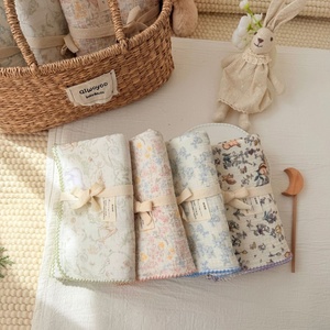 Manta Envolvente de Muselina de Algodón con Diseño Floral, Estilo Ins, Doble Capa, Suave y Transpirable, <span class=keywords><strong>para</strong></span> Bebés y Niños - Product Image 6