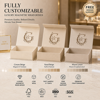 Boîte à bijoux magnétique rigide recyclable personnalisée de luxe avec impression quadricolore sur papier spécial de haute qualité