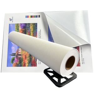 Tự dính dung dịch nước Polyester Vải in phun vải cuộn cho khổ lớn in phun vải - Product Image 1