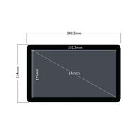 Monitor táctil POS Android Pantalla táctil de escritorio ultra ancha Full Hd Slim PC todo en uno de 14 pulgadas para negocios OEM IPS EMMC Linux 2GB