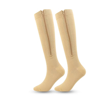 Chaussettes de compression à fermeture éclair pour femmes et hommes, soulagement de la douleur, bas extensibles, chaussettes de sport de compression, soutien, chaussettes de yoga