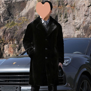 Cappotto Lungo in Ecopelliccia da <span class=keywords><strong>Uomo</strong></span> con Design Integrale e Lussuoso Tono <span class=keywords><strong>Marrone</strong></span> per l'Eleganza Invernale - Product Image 4