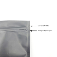 Sachet refermable noir en plastique de qualité alimentaire pour protéines, collations, poudre de lactosérum, suppléments et bonbons