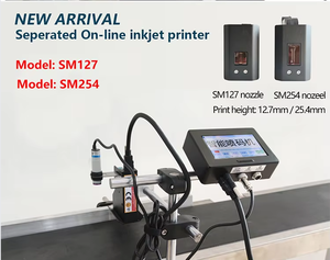 Impresora de Inyección de Tinta Automática <span class=keywords><strong>en</strong></span> Línea de 12.7/25.4 mm con Pantalla Táctil, Máquina de Impresión de Datos Variables de 1 a 9 Dígitos para Tapas de Botellas de Envases de Alimentos - Product Image 2