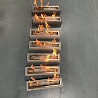 Cheminée de table rectangulaire sans fumée en ciment, brûleur en acier inoxydable, foyer à éthanol, vente en gros d'usine