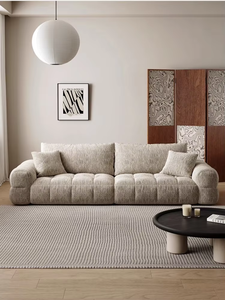 Canapé d'angle en L moderne de luxe, style nordique français, en tissu durable, pour salon et maison, idéal pour l'hôtellerie et les espaces de loisirs créatifs. - Product Image 2