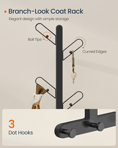 <span class=keywords><strong>Perchero</strong></span> de Pared <span class=keywords><strong>Industrial</strong></span> de Acero al por Mayor con 6 Ganchos - <span class=keywords><strong>Perchero</strong></span> Extensible Duradero para Sala de Estar, Dormitorio, Baño, Hotel, Gimnasio - Product Image 2