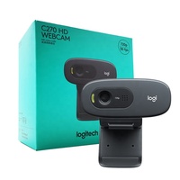 Kamera Web C270 HD USB CMOS Sensor 7MP 720P 30FPS Auto Focus untuk PC Laptop Gaming Vision - Tersedia Warna Hitam