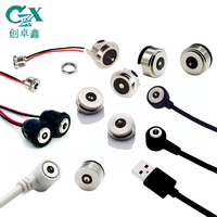 Conector de Carga Magnético de Alta Corriente de 2 Pines para PCB, Tipo Pogo Pin, de Cobre, 2.54 y 4.0 mm, 5V2A/12V5A, 10A, del Fabricante
