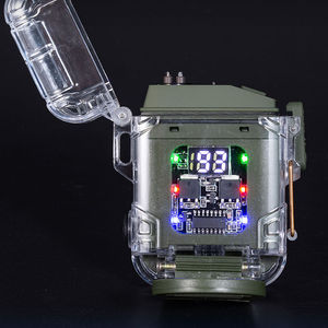 Impermeable sin llama eléctrico doble arco plasma haz Usb recargable personalizado encendedores Logo Metal encendedor de cigarrillos - Product Image 1