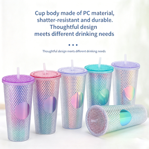 ขวดน้ำพลาสติก IDEA GIFT ขนาด 24 ออนซ์ สกรีนโลโก้ได้ ผิวสัมผัสแบบมีปุ่ม พร้อมฝาและหลอดดูด มีหลายสีให้เลือก แก้วน้ำพกพาสำหรับเดินทาง - Product Image 6