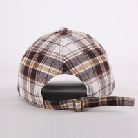 Cappellino da Baseball Sportivo di Alta Qualità con Logo Personalizzato, Ricamo Vintage a Quadri, Morbido e Caldo, Stile Invernale, Regolabile