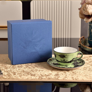 Taza y Platillo de Cerámica con Diseño Artístico Colorido, Decoración de Hogar de Lujo, para Café y Té - Product Image 6