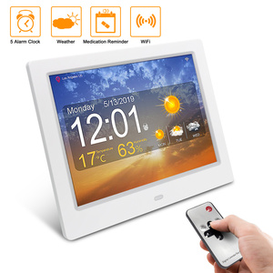 8 Inch LCD WiFi Dự Báo Thời Tiết Treo Tường Lịch Kỹ Thuật Số Ngày Đồng Hồ Thuốc Remeinder Đồng Hồ Báo Thức Thông Minh Cho Chứng Mất Trí Già - Product Image 3
