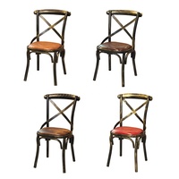 Rétro industriel Fast Food Fournisseurs Café Restaurant Table et Chaises Ensemble Meubles en bois Antique Table à manger en bois 7-30 jours