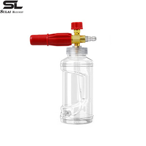 Pulvérisateur de mousse manuel Sulai Machinery 1000 ml, pistolet à eau haute pression en alliage d'aluminium rouge pour le lavage de voitures - Product Image 1