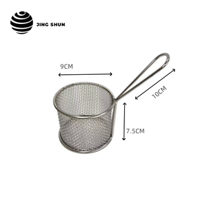 JingShun 2025 Paslanmaz Çelik Elektro-Politlenmiş Çevre Dostu Yüksek Kaliteli Patates Kızartması Sepeti Kancaları Kolay Yıkanabilir Süzgeçler - Product Image 4