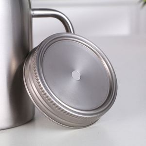 Mason Jar Cups 700ml Stainless Steel Insulated Mason Jar Tumblers <b>Mug</b> with Lids Straws - Product Image 3