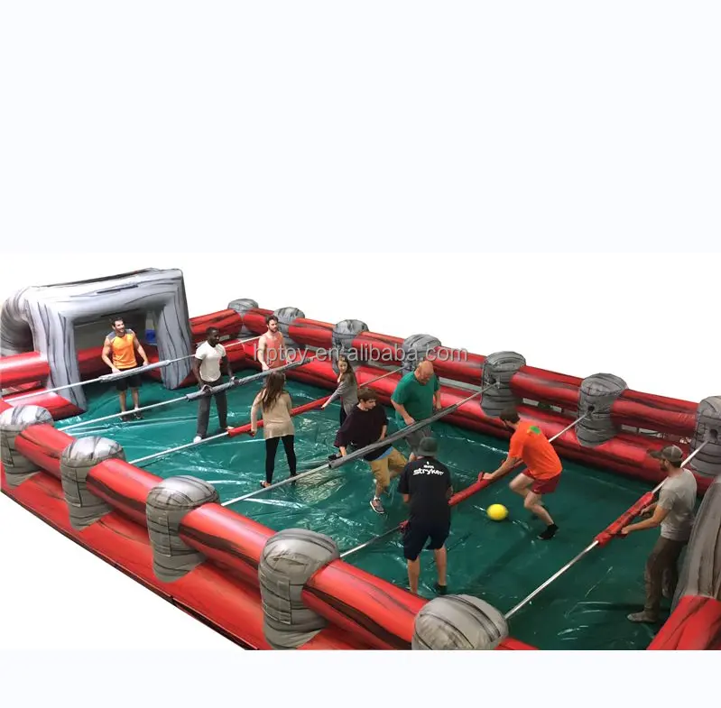 Foosball inflável humano, jogo inflável competitivo, tamanho gigante, vida interativa, arena de festas