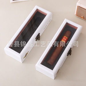 Caja de Madera de Cedro para Cigarros, Rectangular, Resistente a la Humedad, con Impresión de Logotipo Personalizable, Estuche de Almacenamiento - Product Image 2