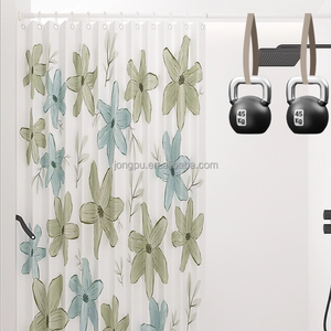 Rideaux de <span class=keywords><strong>Douche</strong></span> Pliables pour Usage Domestique, Imprimés Numériquement en 3D, en Polyester Imperméable, Écologiques, Durables, avec Anneaux, Simplicité Moderne - Product Image 1