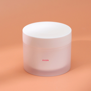 Sang Trọng 50G 100G 120G 150G Frosted Matte Double-Sàn Kem Lọ Nhựa Mỹ Phẩm Với Twist Nắp Màu Trắng - Product Image 5