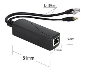 SDaPo PS0502G Gigabit 5V <span class=keywords><strong>2</strong></span>.4A Salida PoE Splitter 100/1000/2500Mbps Adaptador <span class=keywords><strong>Ethernet</strong></span> RJ45 Network Combiner DC5521 PoE Splitter - Product Image 5