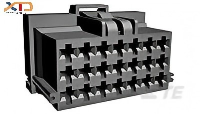 Boîtier de connecteur automobile non étanche et bornes femelles TE Connectivity 8-968975-2 AMP BE