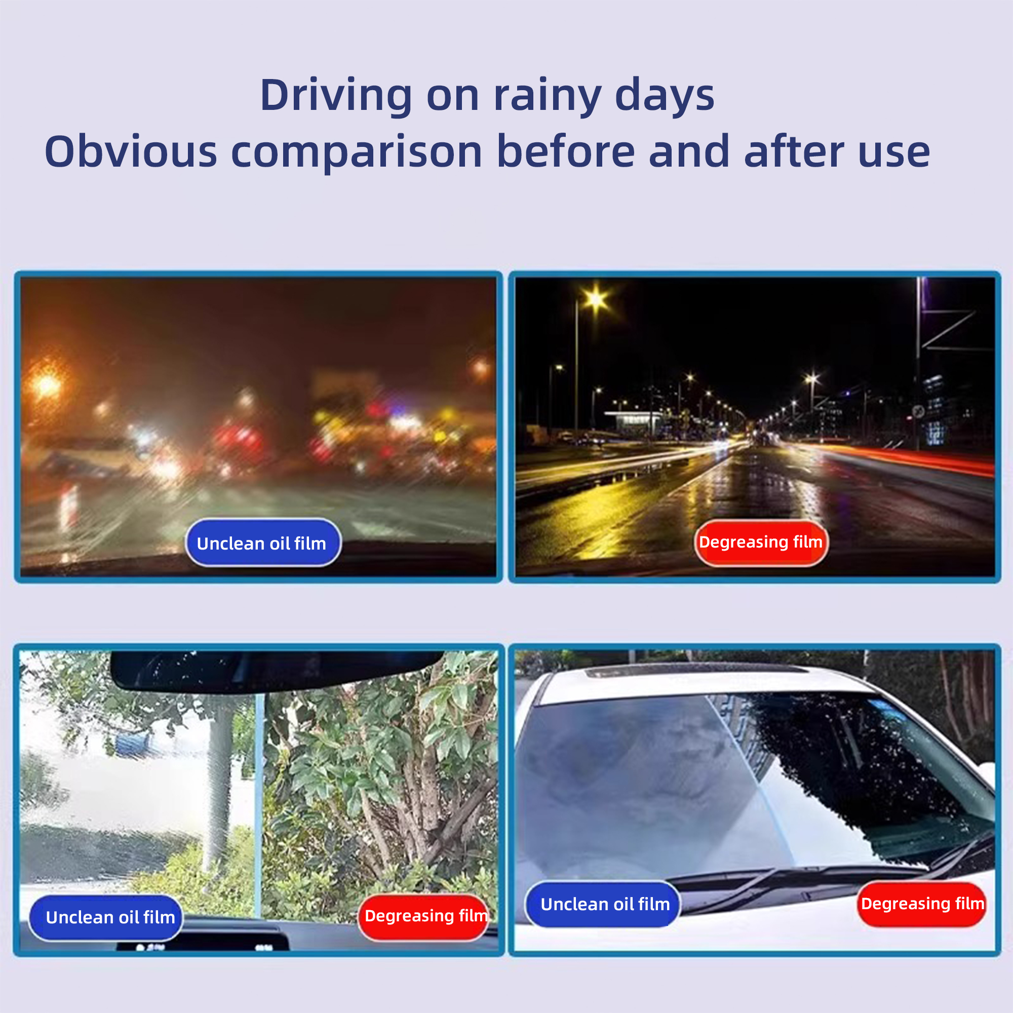 Car Windshield Oil Film Cleaner – Transparent Glass Cleaning Brush for Auto Windows - View 3