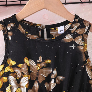 ชุดเดรสเด็กผู้หญิง อายุ 3-7 ปี เสื้อผ้าเด็กน่ารัก ลายดอกไม้ ระบายชายกระโปรง ยาวระดับเข่า ทรงเอไลน์ ผ้าโพลีเอสเตอร์ระบายอากาศได้ดี เหมาะสำหรับใส่ในชีวิตประจำวัน - Product Image 3