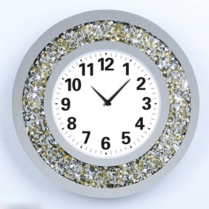 <span class=keywords><strong>Orologio</strong></span> <span class=keywords><strong>da</strong></span> <span class=keywords><strong>parete</strong></span> <span class=keywords><strong>da</strong></span> salotto moderno <span class=keywords><strong>da</strong></span> <span class=keywords><strong>40</strong></span> <span class=keywords><strong>cm</strong></span> con finitura in oro rosa creativo in vetro diamantato rotto e silenzioso stile Art Deco - Product Image 4