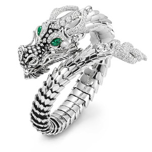 Anello Hip Hop a Forma di Drago per Uomo e Donna, Tono Argento, Accessorio per Uso Quotidiano e Feste - Product Image 1
