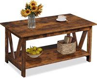 Table basse en bois massif moderne marron avec hauteur réglable pour salon salle à manger appartement