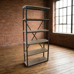 Modern Rustic <b>Solid</b> <b>Wood</b> Durable Minimalist Customizable Vintage <b>Bookcases</b> Antique Design Living Room & Home Office Furniture - Product Image 3