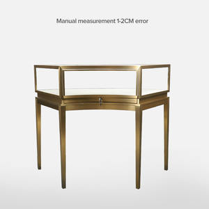 Metall glas Showcase benutzer definierte bodens tehende Shop Display Stand LED Licht Vitrine Schmuck Display Rack mit Retail Store - Product Image 3