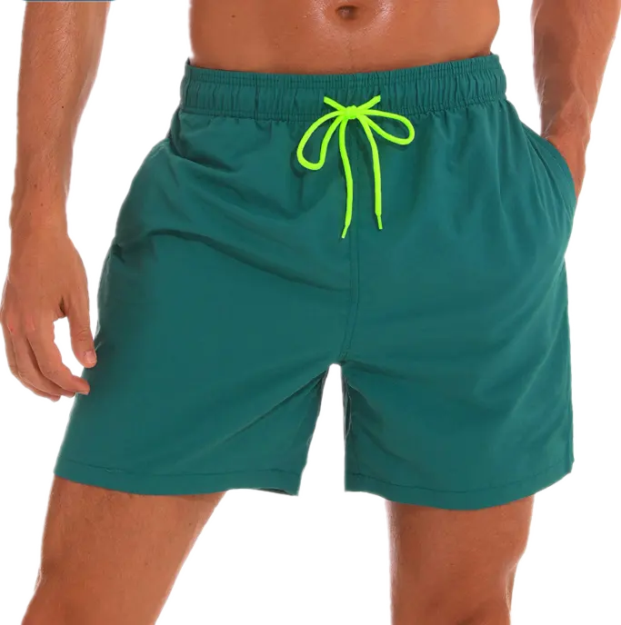 Summer Custom Logo 15 colors quick dry men's surf board mesh inside beach shorts fitness gym 100% nylon men beach shorts