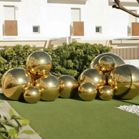Sphère miroir gonflable suspendue en PVC chromé pour la décoration extérieure de Noël, de scènes et de festivals