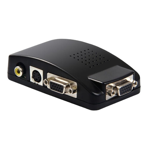 New TV AV S Video RCA Composite to VGA PC Monitor Converter Adapter Box