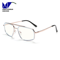 Lunettes optiques métalliques personnalisées OEM taille 55-18-149, anti-lumière bleue, pour adultes unisexes, service d'échantillons rapide